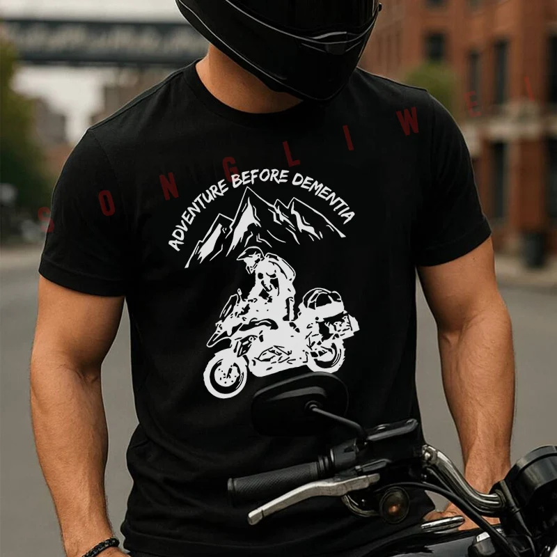 

Mountain Adventure Biker Men's Fashion Moto T-shirt Casual Trendy Tshirts For Summer Comfortable Short Sleeve Tops