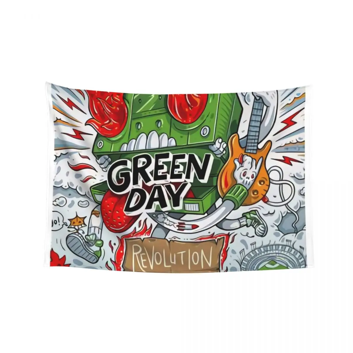 

Green - Day Tapestry Wall Hanging Wall Wall Tapestries For Bedroom Aesthetic Room Decoration Tapestry