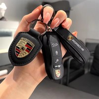 Porsche Classic Shield Keychain Keyring Key Pendant For Porsche Cayenne Panamera Macan 911 718 Taycan Boxster Cayman 918 Pajun