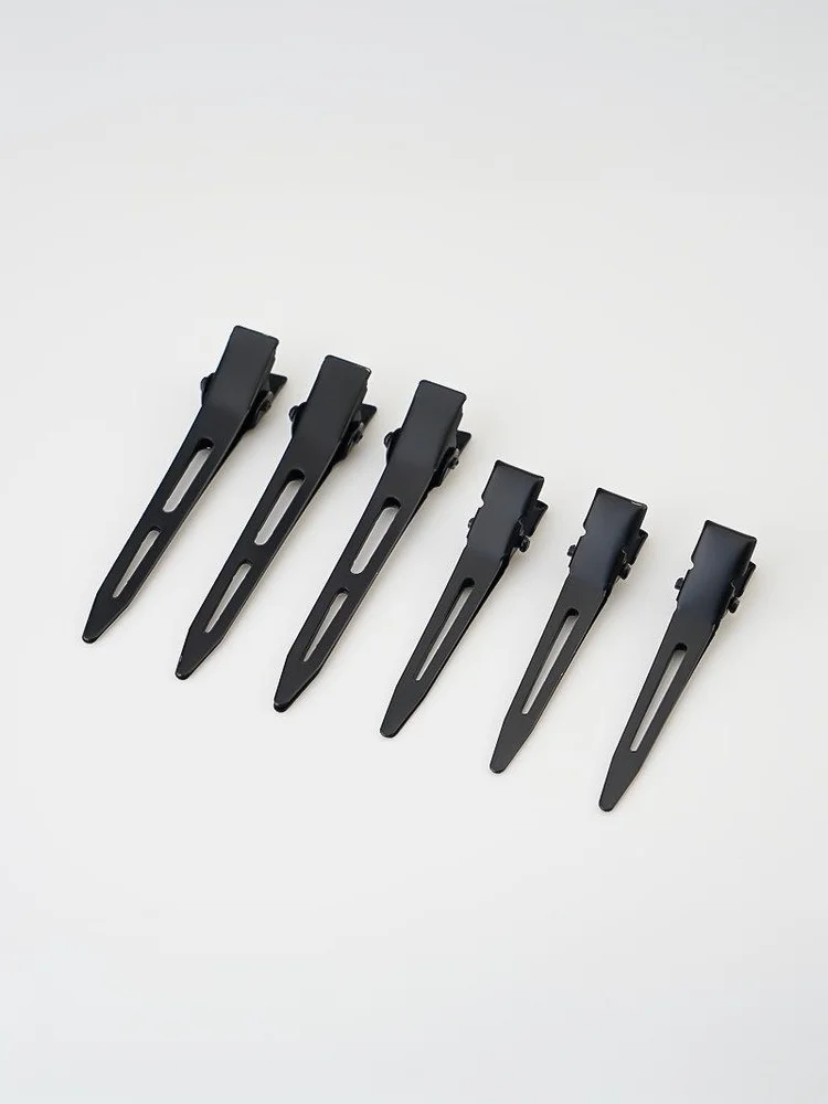 

10 шт. черных заколок-крокодилов для волос, нескользящие, для парикмахерских и салонов, для укладки и окрашивания, аксессуары для волос