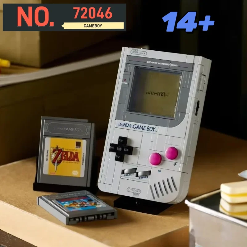 Nouvelle console de jeu 72046 2026, décoration de chambre, Super Game Boy, 421 pièces, bricolage créatif pour garçons, filles, enfants, cadeau d'anniversaire