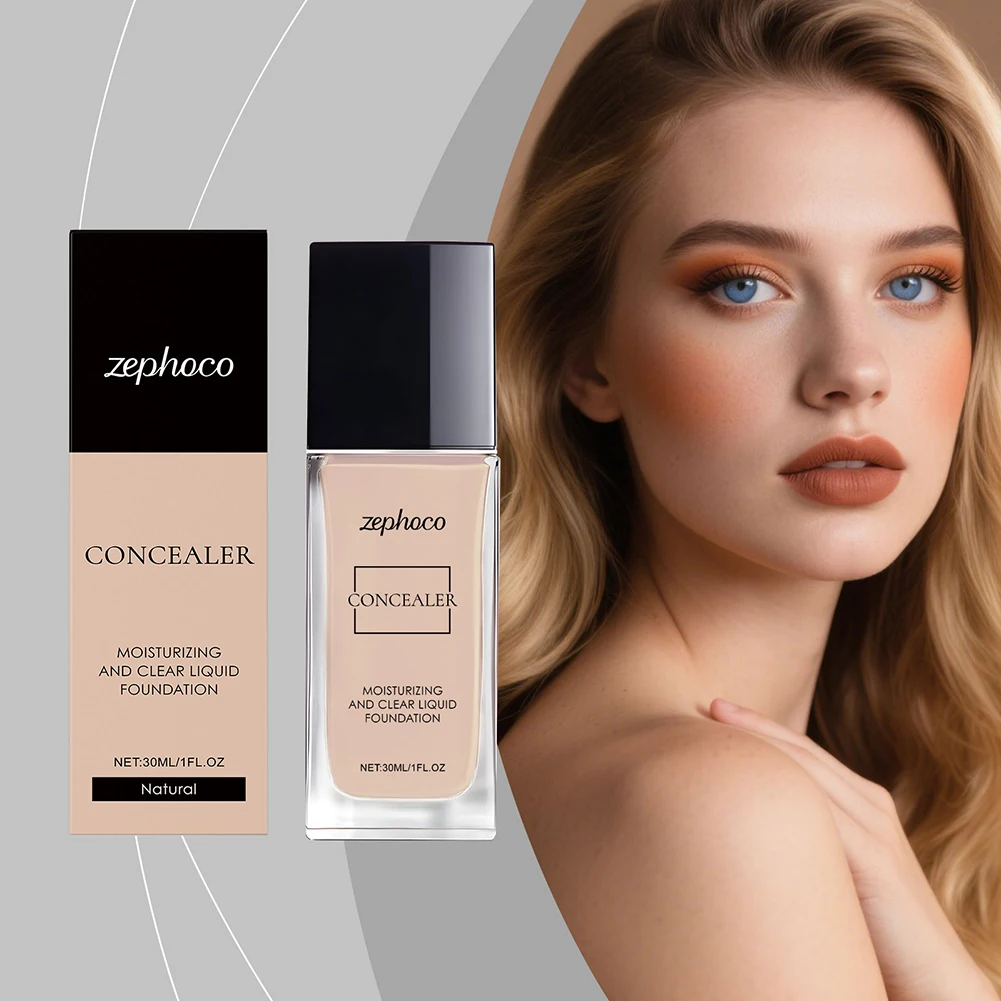 30ml Naturalny Podkład w Kolorze Naturalnym Długotrwały Nawilżający Wygładzający Nierównomierne Kolory Skóry Podkład z Naturalnym Kryciem Bez Wad do Narzędzi do Makijażu