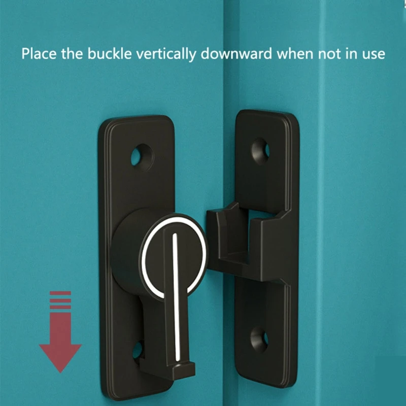 90/180Degree Anti Theft Door for Latch Twist Lock Zinc Alloy Keyless Catch Locks Slide Lock for Gates Bathrooms Drosphip