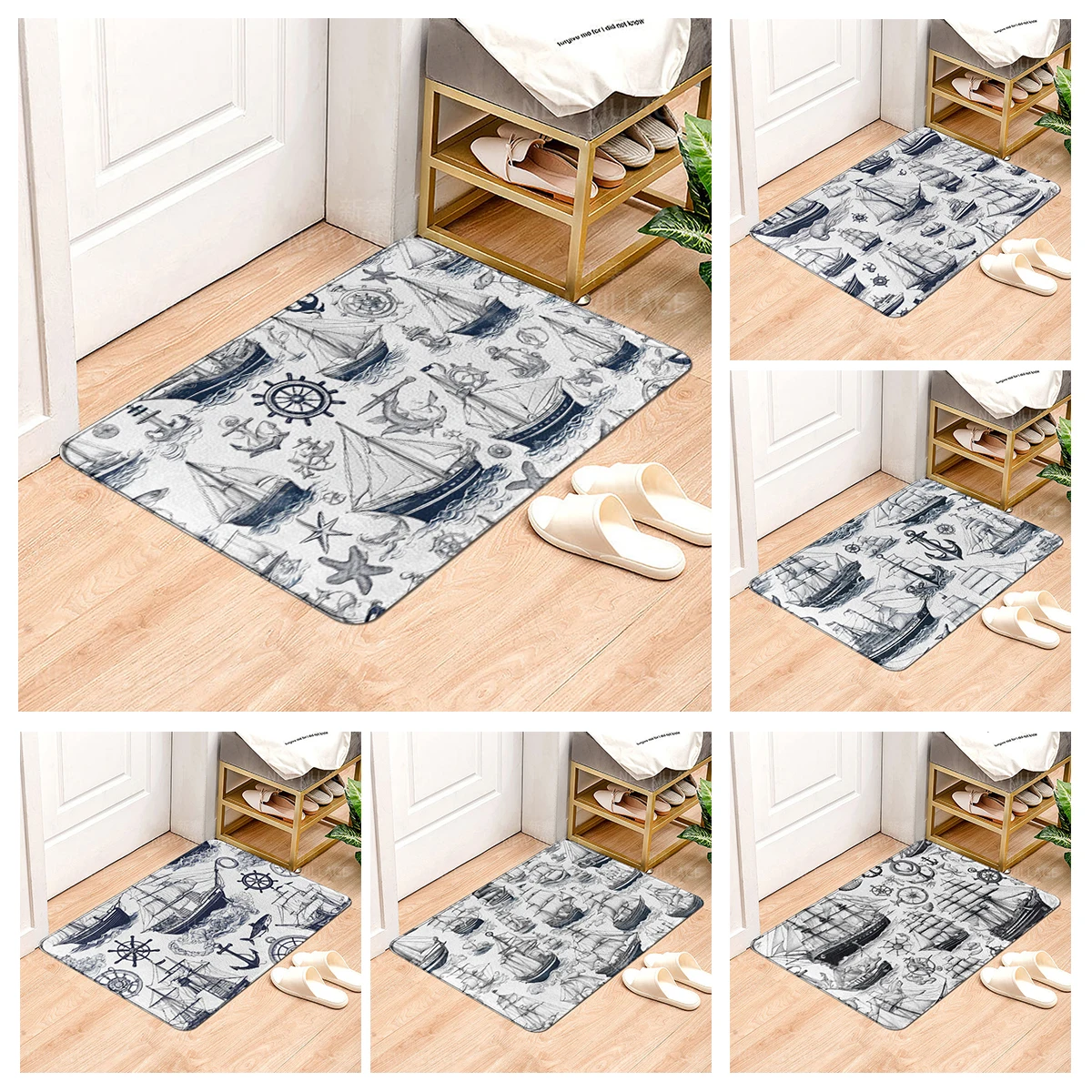 House entrance carpet Home door mat Modern Nordic style Room Bath Foot bathroom non-slip Kitchen water absorption rugs Abstract