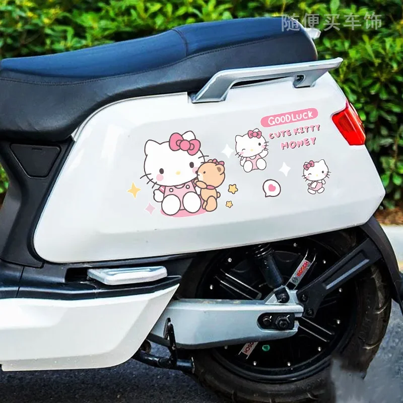 Sanrio Hello Kitty Anime Stickers Set Car Laptop Motorcycle Luggage Large Sticker Kawaii DIY Accessories Waterproof Sticker