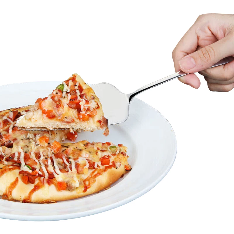 

Stainless Steel Serrated Edge Cake Server Blade Cutter Pie Pizza Server Cake Cutter Shovel Kitchen Baking Pastry Spatulas Tools