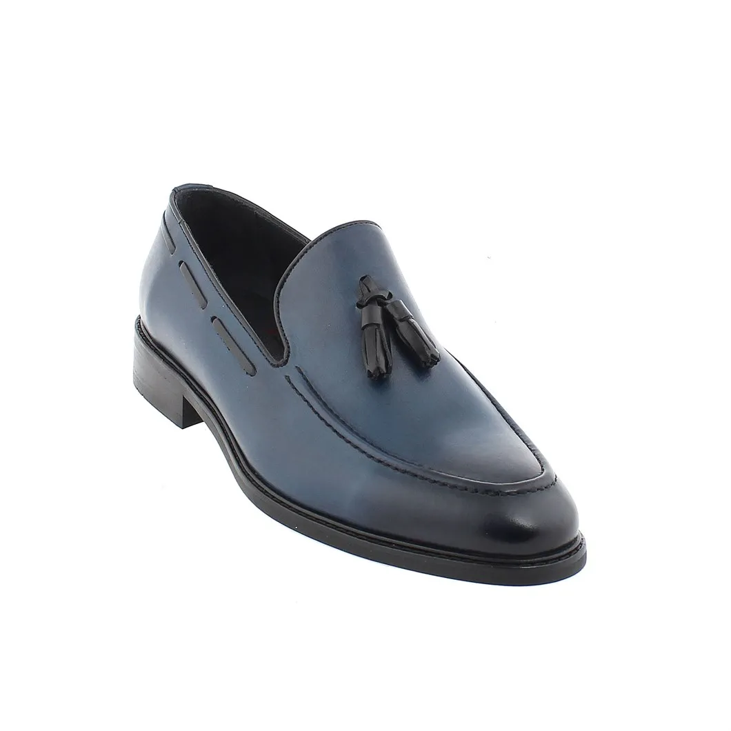 Sepatu Kulit Pria Biru Navy 495-