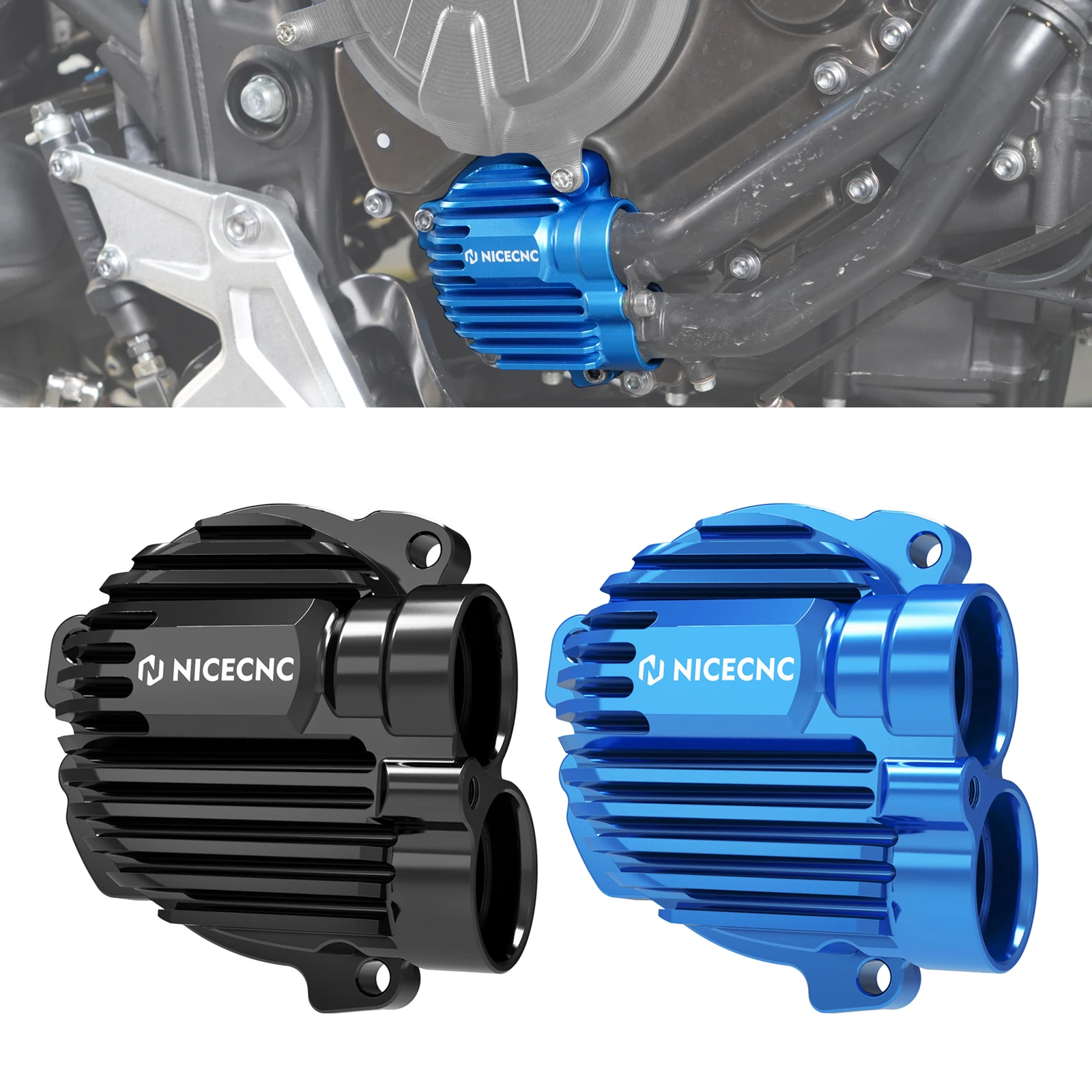 

For 2018-2020 Yamaha MT07 MT-07 Motorcycle Finned Cooling Water Pump Housing Cover for Yamaha Tenere 700/Rally Edition 2019-2024