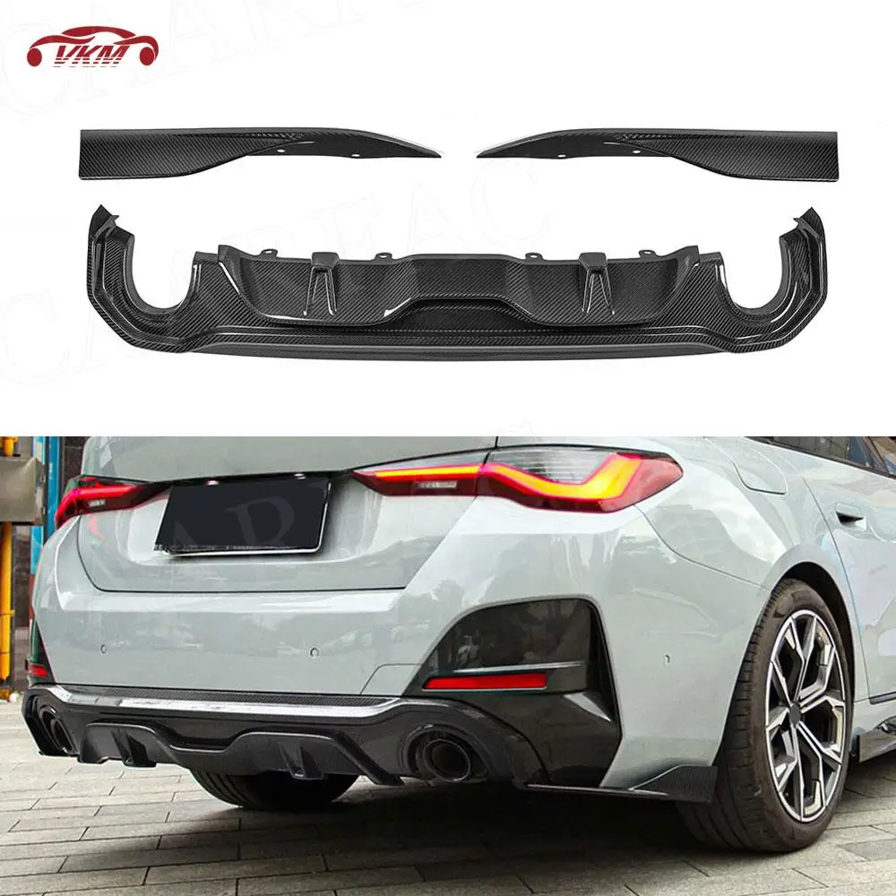 

Dry Carbon Fiber Rear Diffuser Bumper Splitters for BMW 4 Series G26 M Sport 2020+ Side Aprons Spoiler Car Styling