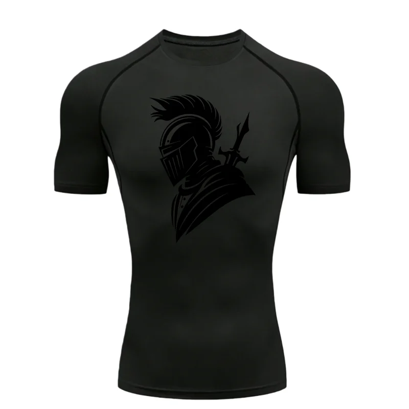 High Elasticity for Men's Sports T-shirt Training Fitness Compression Tops Short Sleeve Quick Dry Training Elastic Fitness Suit