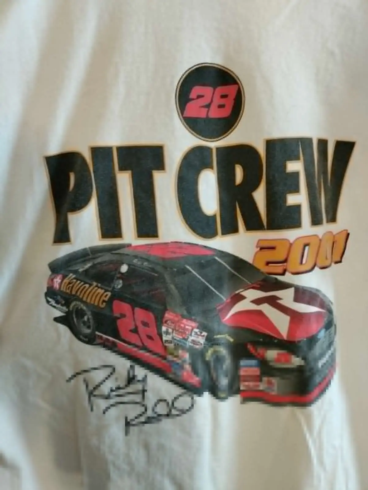 Винтажная Футболка Ricky Rudd Texaco Havoline питлоу Экипаж 2001 размер XL длинные или короткие рукава