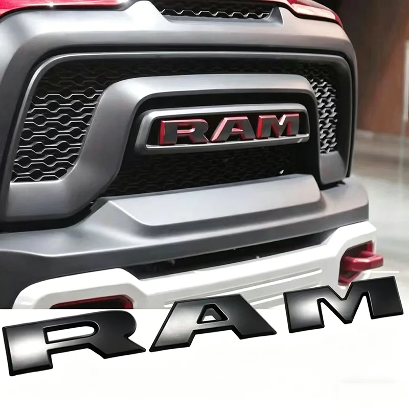 ABS-Material Frontgrill-Emblem Abzeichen Aufkleber Styling Auto-Logo für Dodge Ram 1500 2500 3500 Modelle 2021-2017 Zubehör