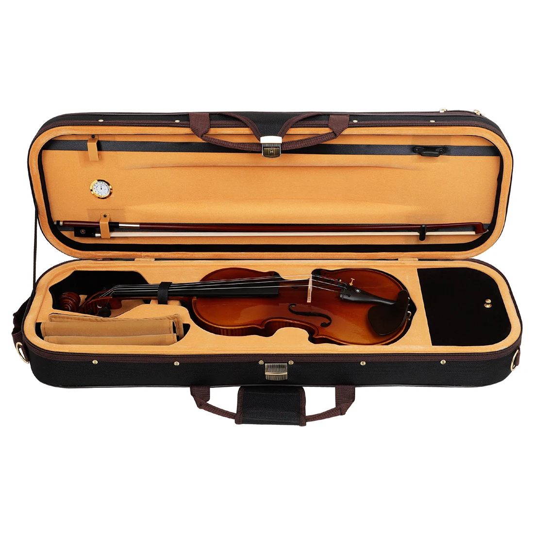 4/4 Violin Semi Handmade Spruce Panel Maple Craftsmanship Tiger Pattern  Bottom Plate Ebony Violin for Beginner