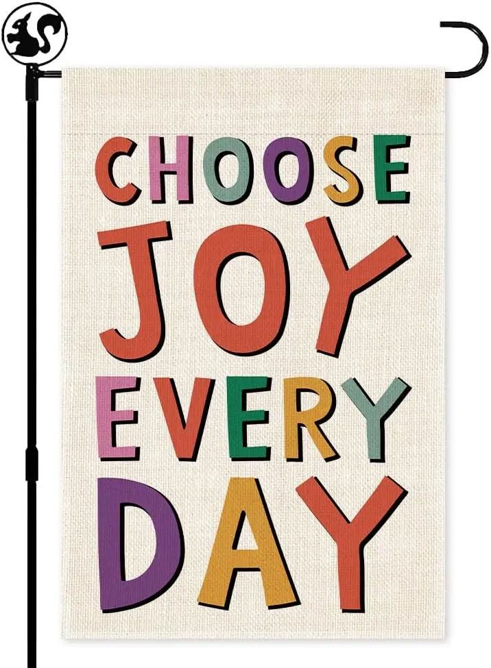 Choose Joy Every Day Garden Flag Positive Gifts for Porch Outside | Double Sided Farmhouse Lawn Outdoor Indoor Decor Yard Fl llp