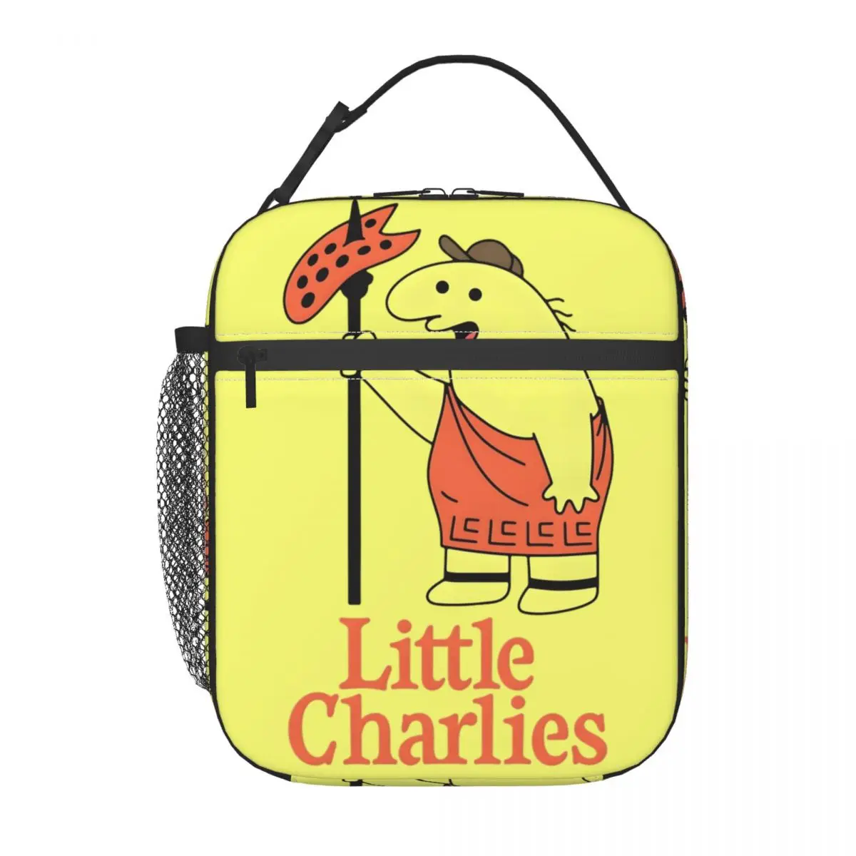 Smiling Friends Little Charlies Lunch Bag Portable Lunch Box Adult Travel Graphic Design Cooler Bag Casual Oxford Tote Food Bags