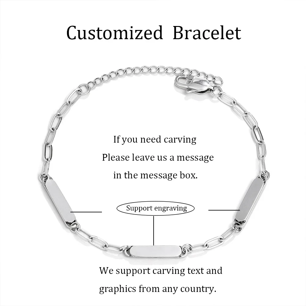 Temperament stainless steel splicing cubes customized simple bracelet for  women, charming friendship jewelry gift.