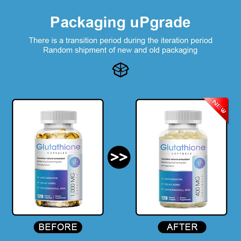 Glutathione Supplement Support Whitening Skin & Anti-aging and Boost Immune, Provide Cell Energy, Freckle Removing