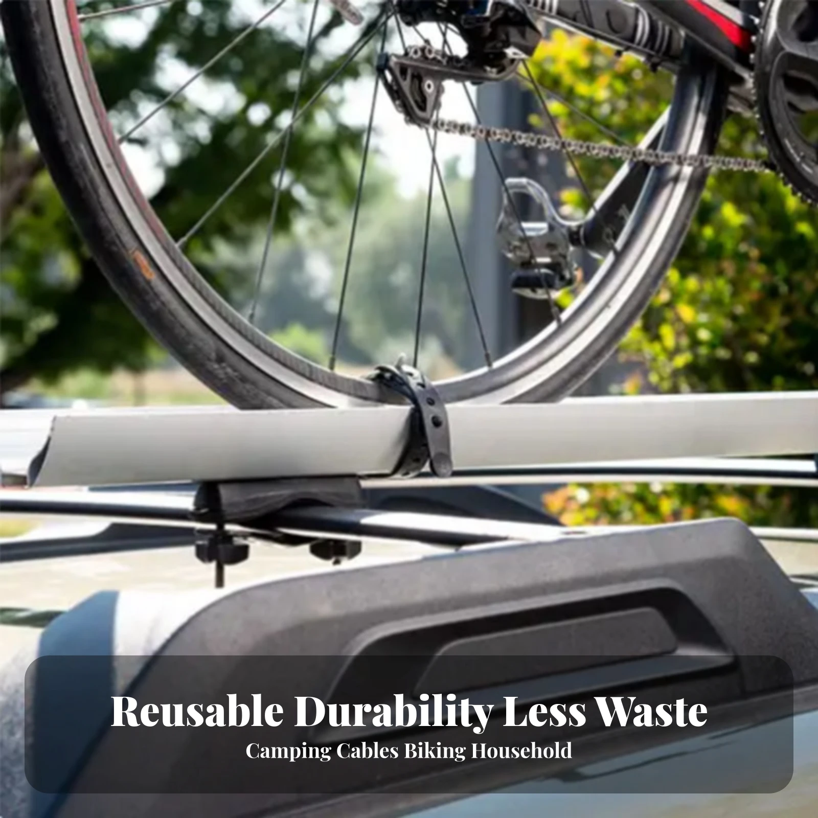 Rubber Strap with Buckle Reusable Adjustable Rubber Strap Utility Tension Straps Slim Fastener Easy to Use for Cyclists