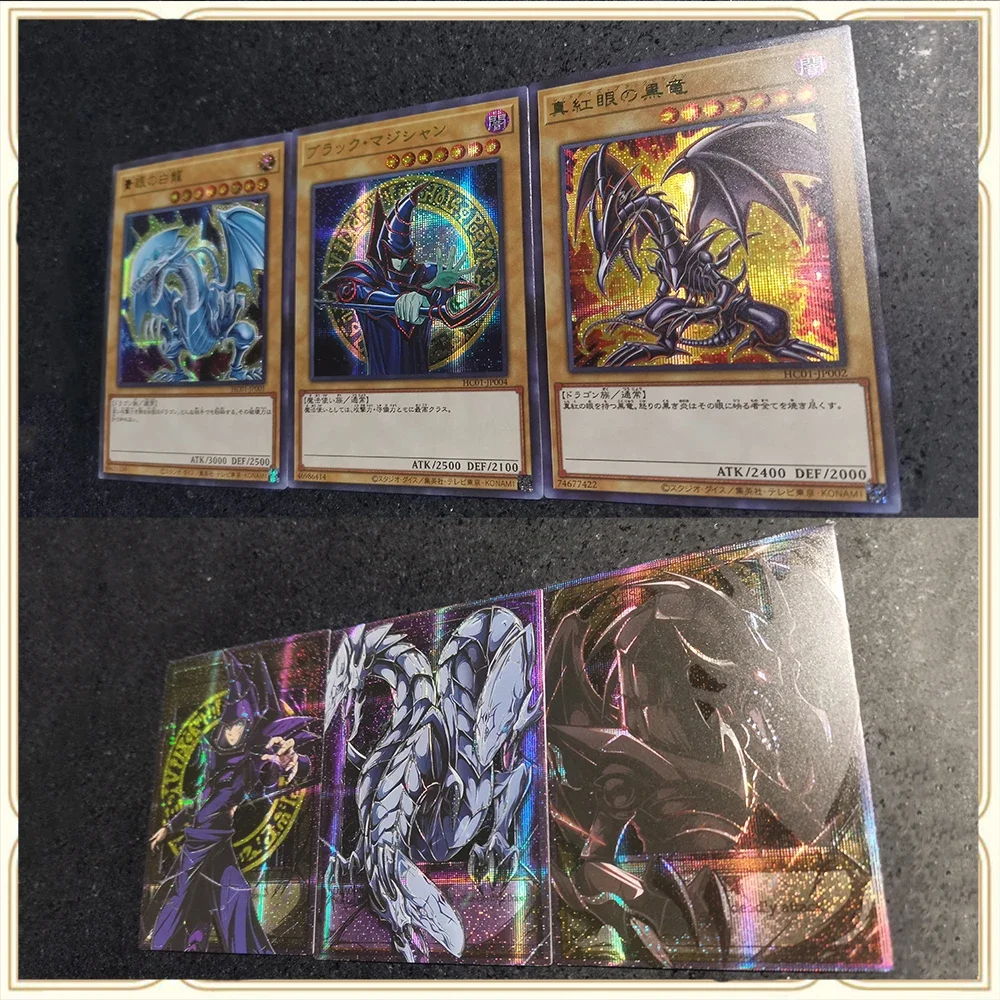 Anime Yu-Gi-Oh DIY ACG Boys Battle Game Toys Collectible Cards Christmas Birthday Premium flash card Blue Eyes Ultimate Dragon