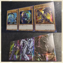 Anime Yu-Gi-Oh DIY ACG Boys Battle Game Toys Collectible Cards Christmas Birthday Premium flash card Blue Eyes Ultimate Dragon