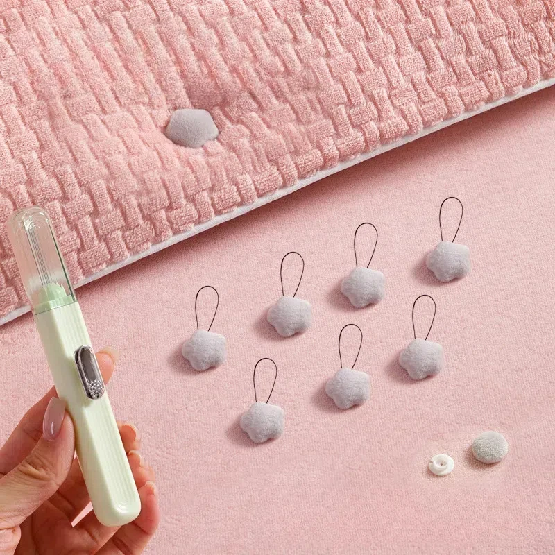 8pcs/Set Universal Quilt Cover Fixer Line Double-Sided Easily Install Cotton Quilt Fixer Buckle Plush Picking Thread Remover