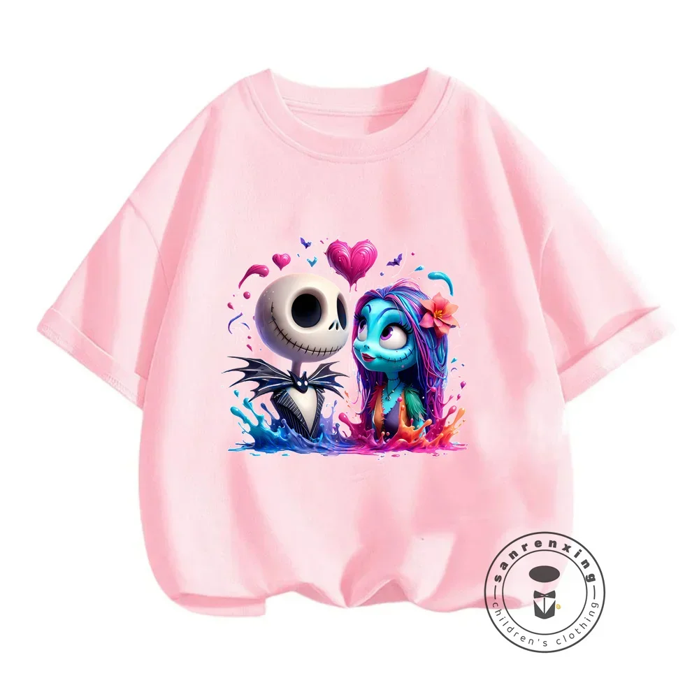 Vivace estate The Nightmare Before Christmas Q-Version Cartoon Tees for Kids Boys Girls rinfrescante o-collo Hip-Hop Style Garments