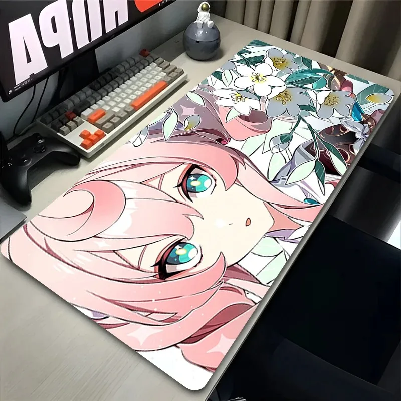 لوحة الماوس Kawaii ملحقات الألعاب دفتر سرعة الكمبيوتر جهاز كمبيوتر صغير ألعاب لوحة المفاتيح Honkai Star Rail Hyacine حصيرة مكتبية لوحة الماوس
