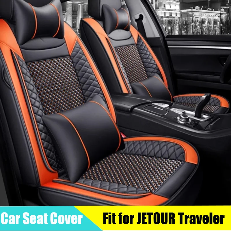 Car Seat Cover Fit for CHERY JETOUR Traveler T2 2023+ 1.5T/2.0T All-season Universal Full-cover Seat Cushion Car Interior Parts