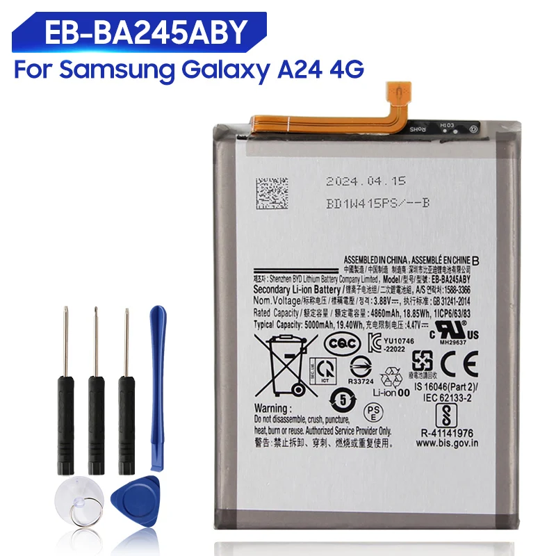 

Replacement Battery For Samsung Galaxy A245 A24 4G SM-A245F Rechargeable Phone Battery 5000mAh