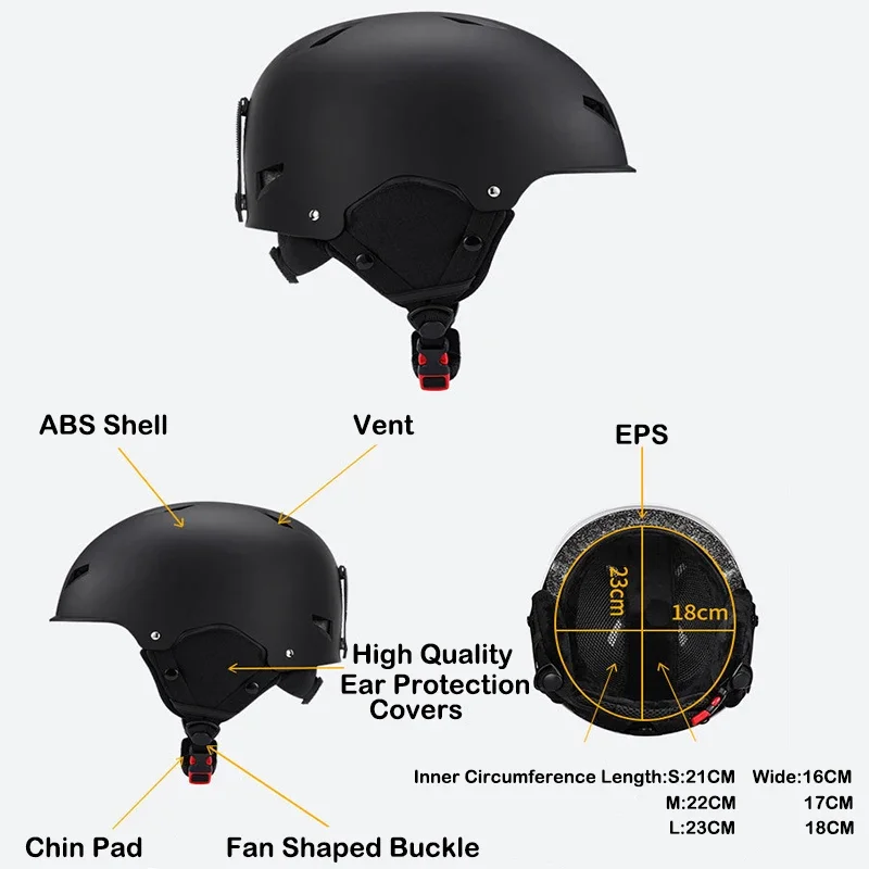 남녀공용 전문 스노우보드 헬멧, 겨울 스노우 아이스 스케이팅, 신상 스키 헬멧, 야외 스포츠 안전, 따뜻한 스노우 헬멧
