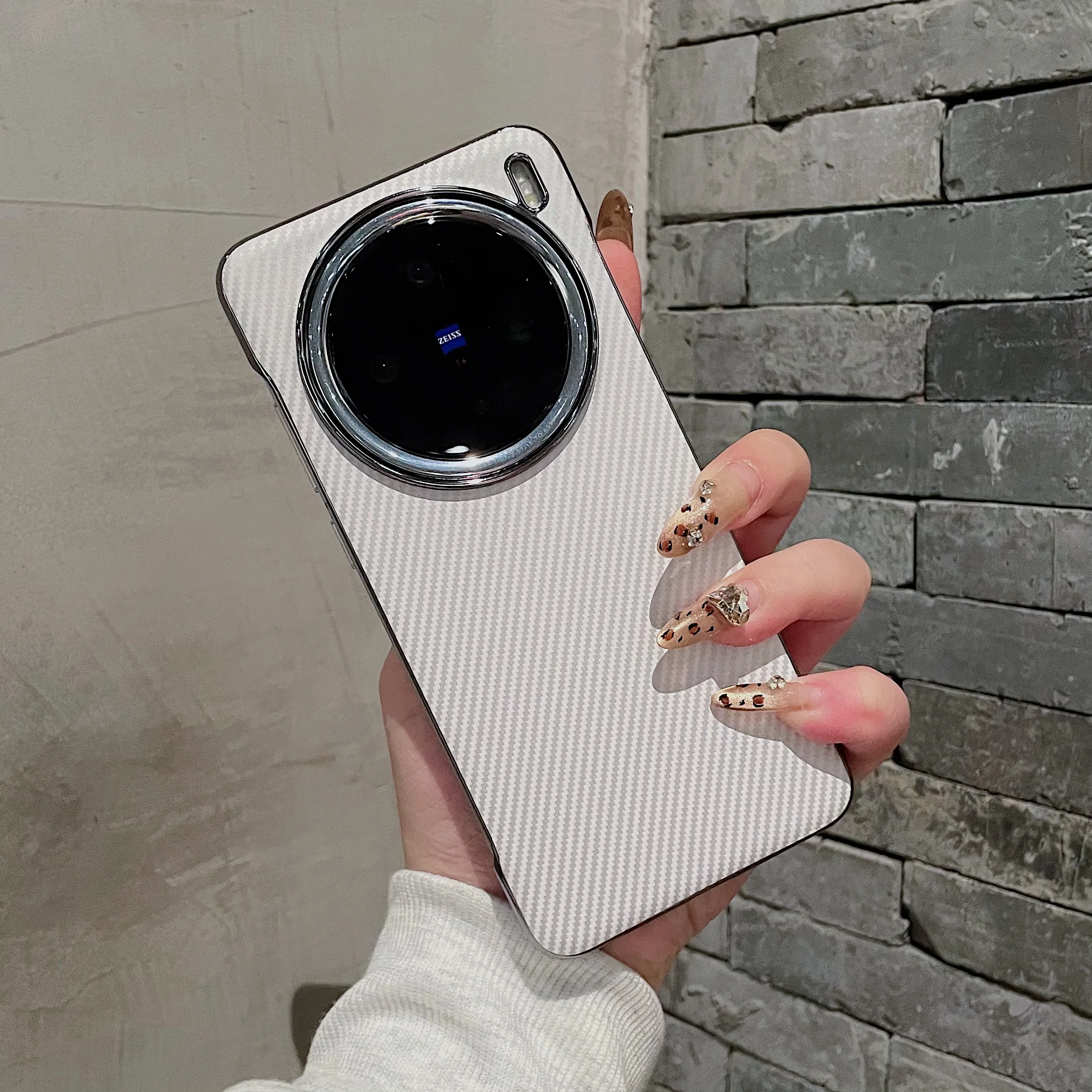 Мини-безрамный ультратонкий стильный корпус из углеродного волокна VIVO X200 Pro, подходит для амортизирующего бампера VIVO X200 Pro