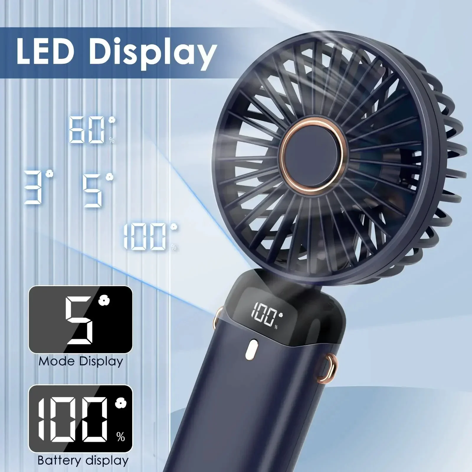 New Electric Fan Portable Air Conditioner Mini Cooler Rechargeable Neck Fans for Home Free Shipping Hand Usb Conditioning Blades image 4