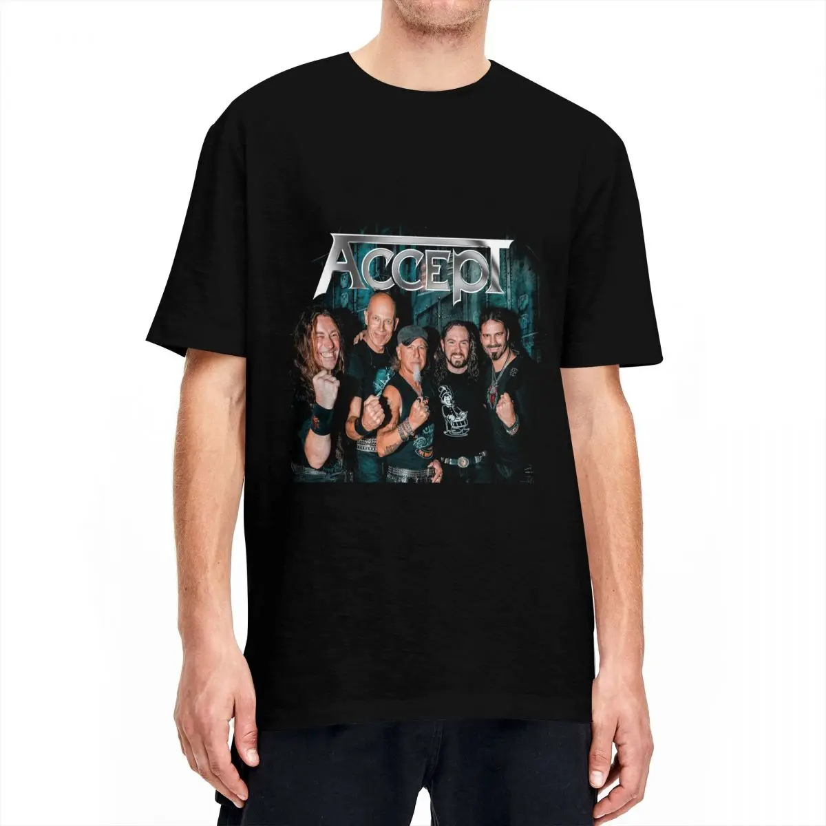 

Accept Band Members T Shirt Summer Y2K Basic T Shirts Cotton Leisure Tee Shirt For Male Short-Sleeved Casual Clothes