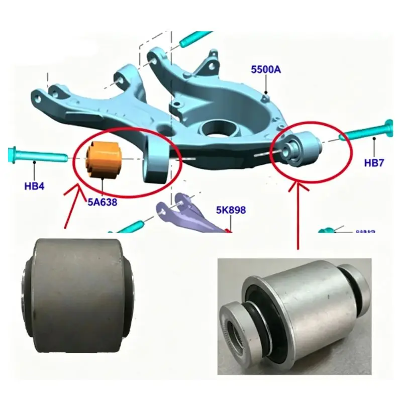 Rear arm assembly of stabilizer bar support rod - rear suspension, right cylinder head cover gasket