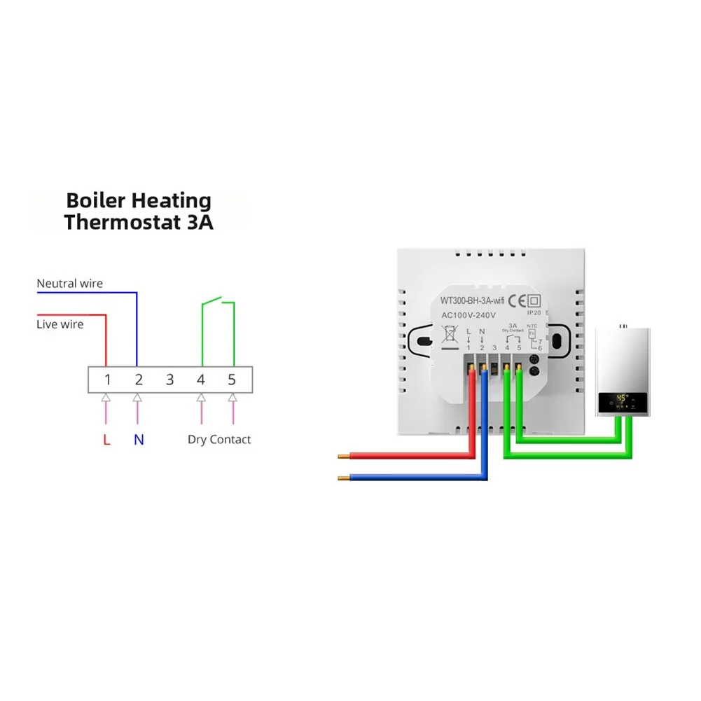 

Для Tuya ЖК-сенсорный термостат, контроллер подогрева пола, подключенный к Wi-Fi термостат, Wi-Fi термостат для котла, голосовое управление, умный дом