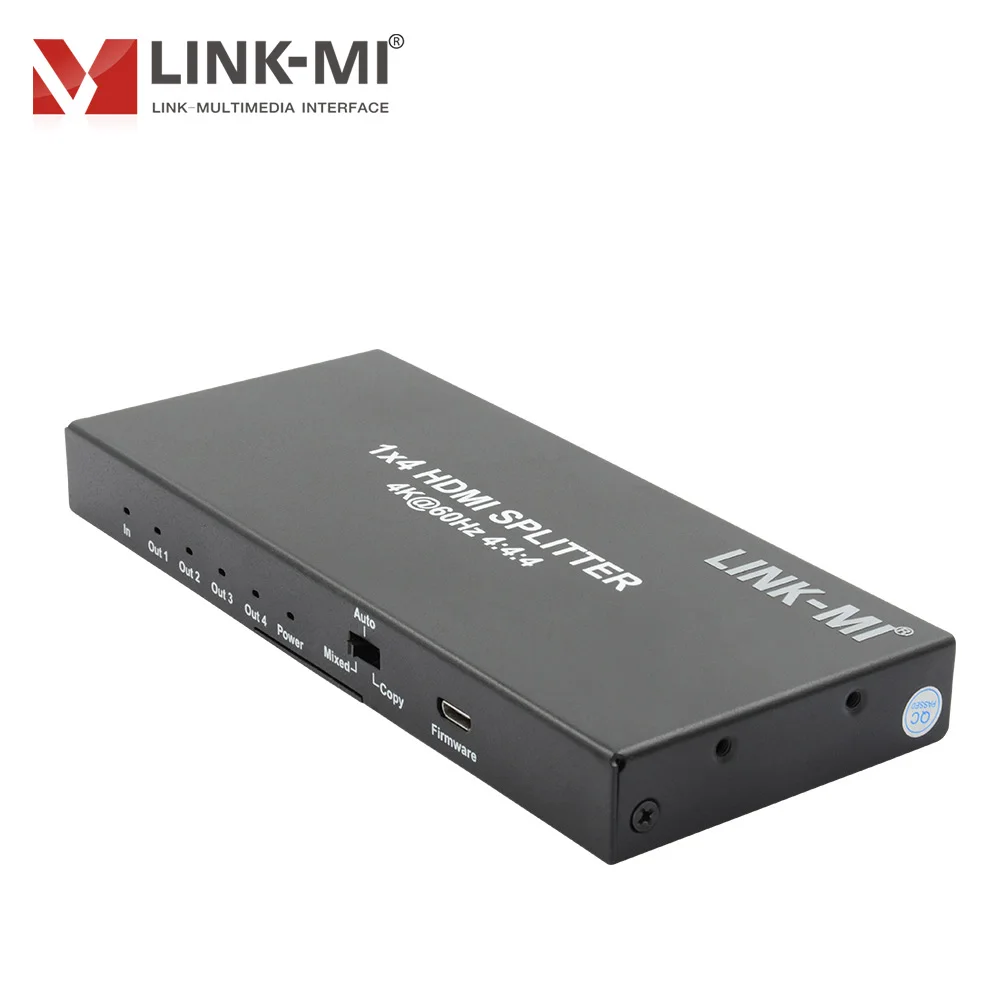 مقسم HDMI 2.0 1x4 - 4Kx2K@60 هرتز 18 جيجابت في الثانية HDCP2.2/1.4 - EDID 3D HDR 36bit وأربعة أنواع من قدرات التعامل مع EDID للتلفزيون