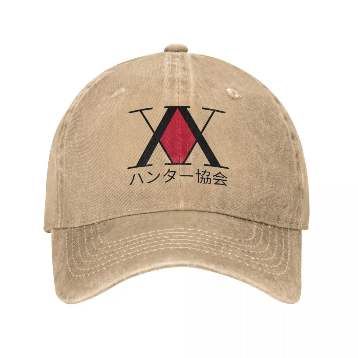 

Vintage Hunter X Hunter Hunter Association Baseball Cap Unisex Distressed Denim Snapback Hat Anime Manga Nostalgia 90s Hats Cap