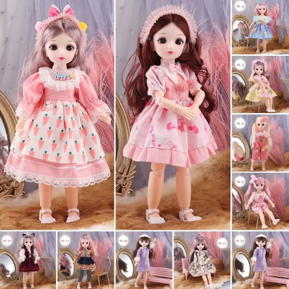 1/6 SD 30cm BJD Dolls&Clothes 23 Moveable Joints Attractive Eyes 30cm Dress Up BJD Dolls Long Hair Elegant