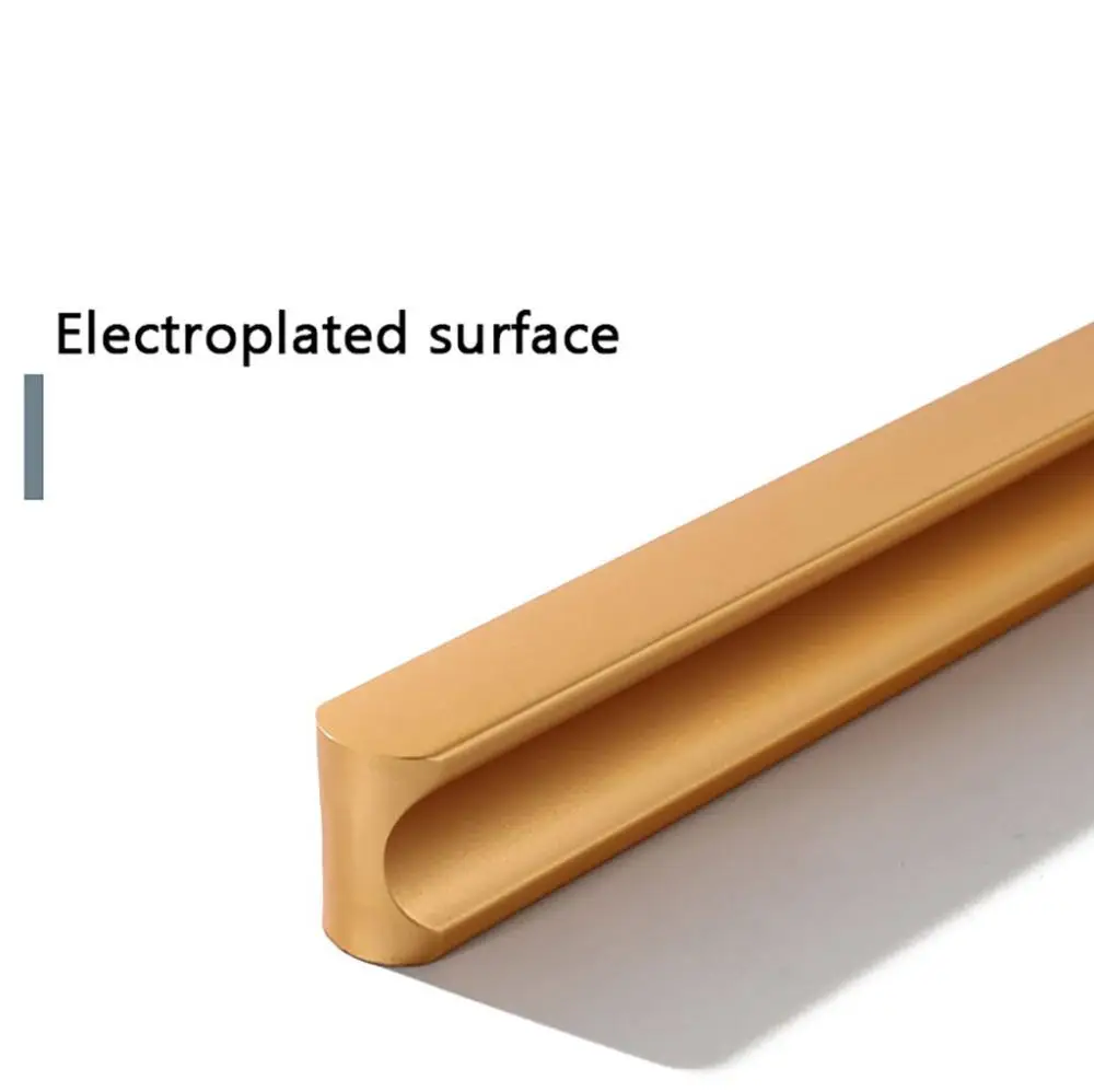 1 قطعة ديكور خزانة الذهب الإبداعية شريط شكل بسيط الأثاث الأجهزة درج يسحب مقابض أدراج مقابض الأبواب