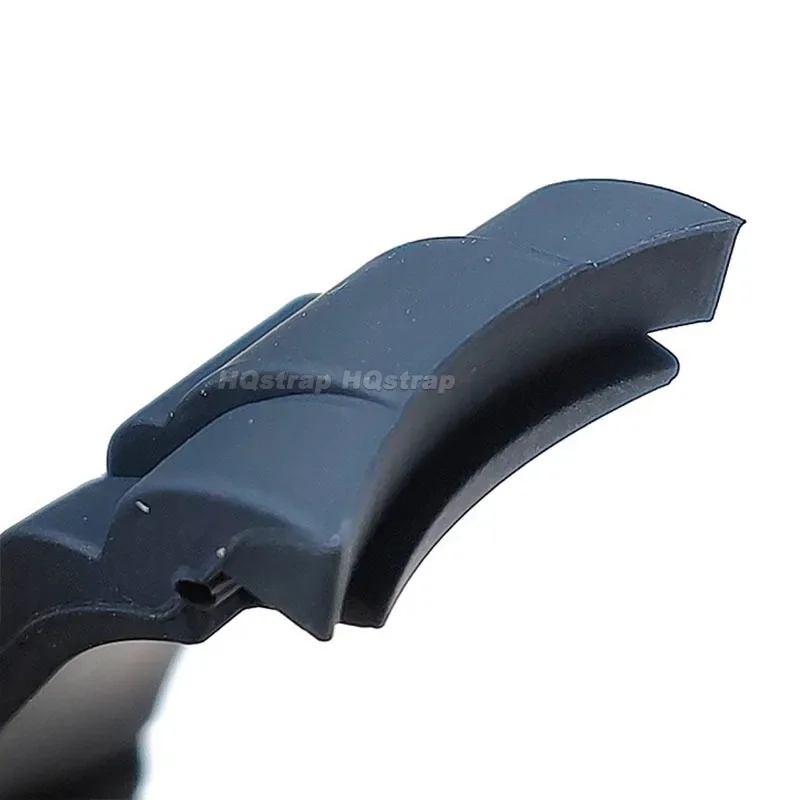 Curved End Watchband Silicone Strap 16mm 18mm 20mm 22mm 24mm 26mm Rubber Bracelet Folding Buckle Wristband Sport Waterproof Belt