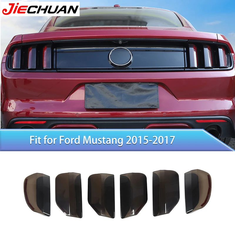 

ABS Taillight Lamp Decoration Cover Stickers For Ford Mustang 2015-2017 Car Exterior Accessories Smocked Black