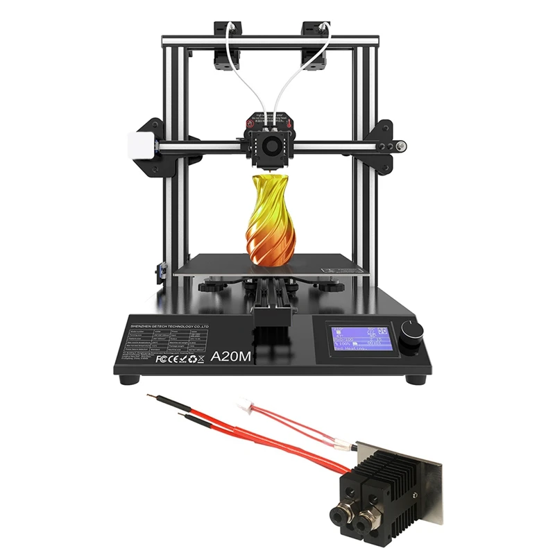 

3D Printer Parts 2 In 1 Out Extruder Kit, Mixed Color Hot End Extruder Nozzle For A20M A10M