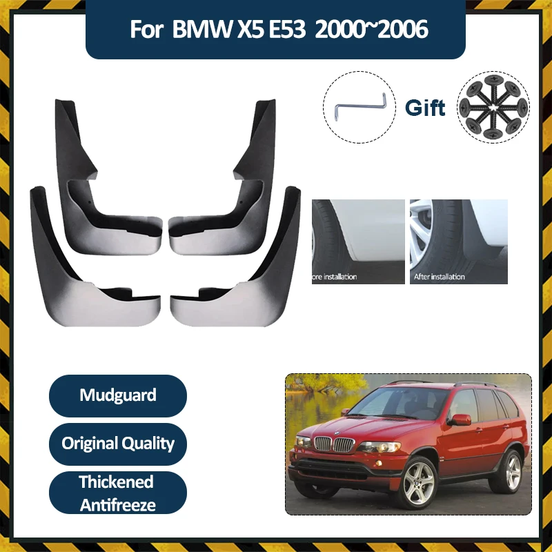 

Fit For BMW X5 E53 2000 2001 2002 2003 2004 2005 2006 Front Rear Car Wheel Fender Mud Guard Flap Splash Mudflap Auto Accessories