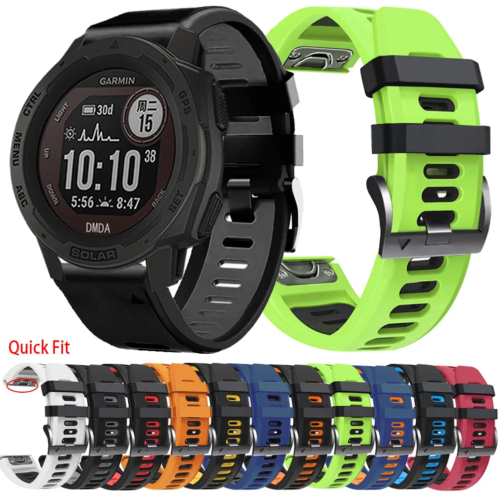 

Silicone Strap Quick Fit For Garmin Forerunner 955 935 745 945 LTE S62 S60 / instinct 2 45mm Band 22mm 26mm Bracelet Wristbands