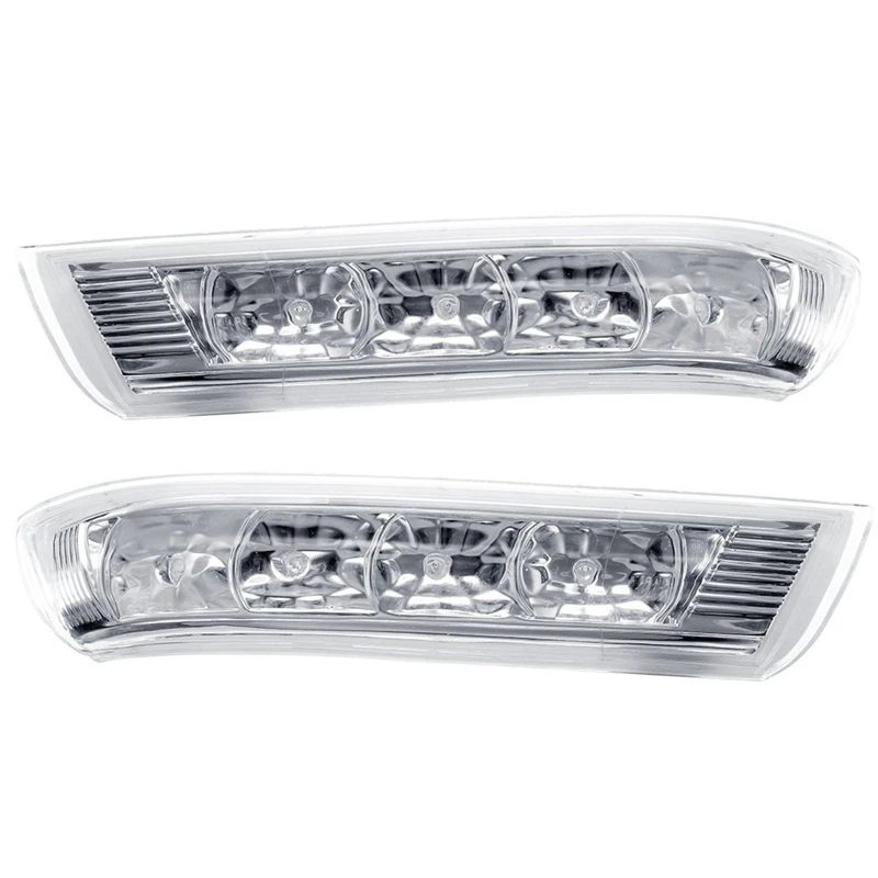 

2 PCS Rearview Mirror LED Turn Signal Light Repeater Lamp White Plastic For Hyundai Santa Fe Veracruz IX55 2007-2012 3J000 87613