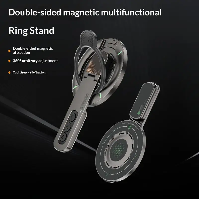 

【C】1Pcs Double-Sided Magnetic Phone Grips Stand 360°Rotation Finger Ring Holder 17 16 15 14 13 12 Pro Max For Magsafe Phone