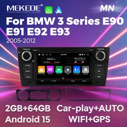 MEKEDE Android 15 HD Screen For BMW 3-Series E90 E91 E92 E93 Car Stereo Multimedia System GPS WIFI Carplay 2 Din Auto Radio