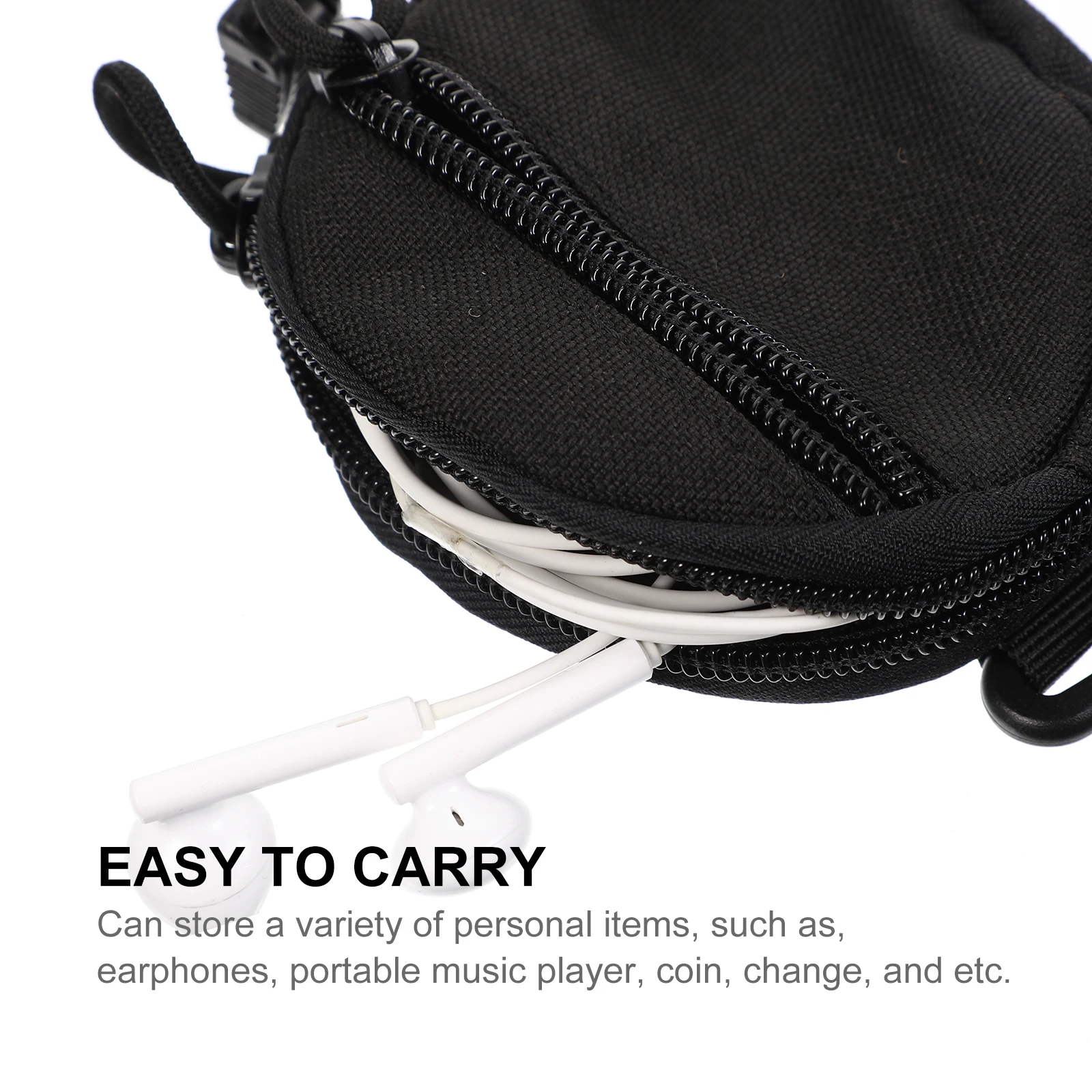 

Portable Headphone Bag Durable Multi Purpose Running Cycling Sports Travel Storage Utility Pouch Coin Purse Small Change
