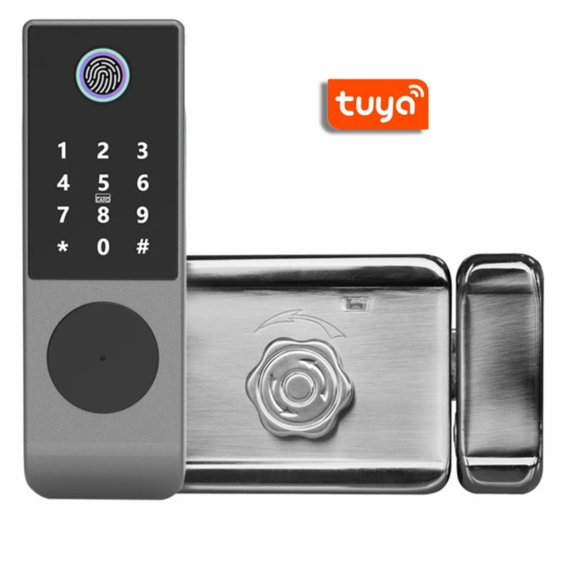 Outdoor iron door waterproof electronic door lock TUTA smart door lock WiFi remote control waterproof password fingerprint lock