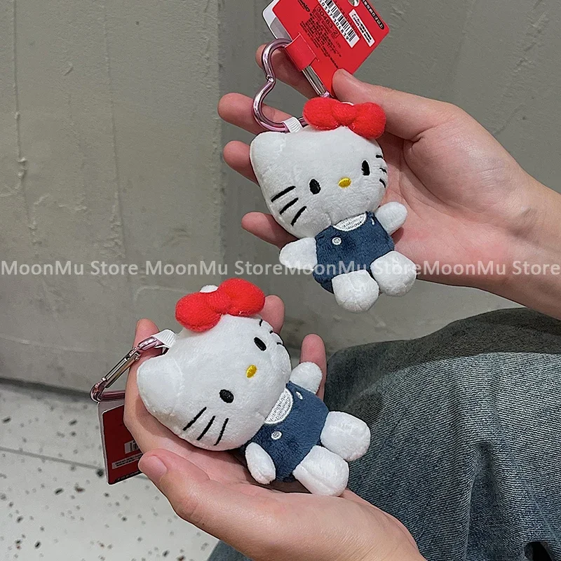 10cm Sanrio Plush Stuffed Soft Doll Keychain Cartoon Hello Kitty Plushies Bag Pendant Accessories Girls Gift Kids Toys